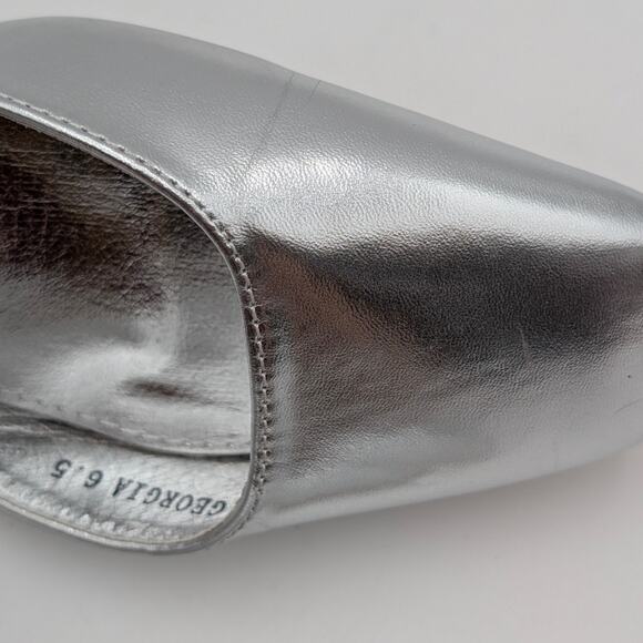 Berness Georgia Heel Pump Adjustable Ankle Strap Women's Silver Size US6.5 EU37 - Picture 13 of 13